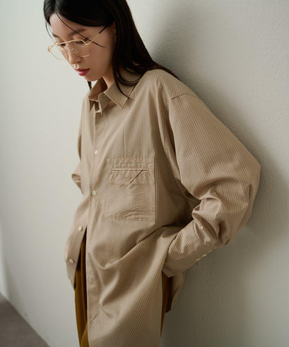 條紋寬鬆襯衫