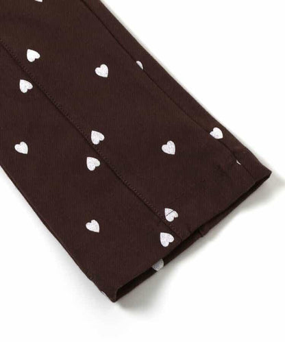 後背開口剪裁針織長褲 10分丈