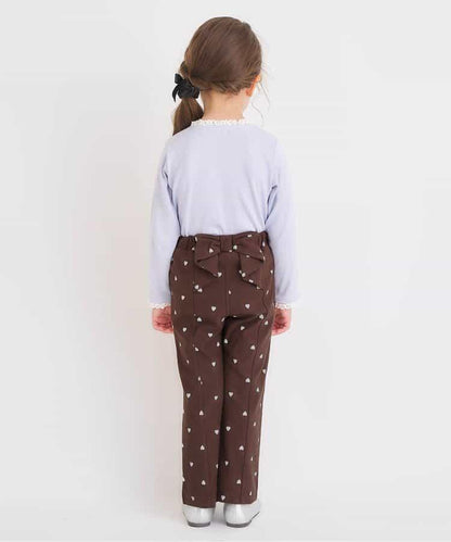 後背開口剪裁針織長褲 10分丈