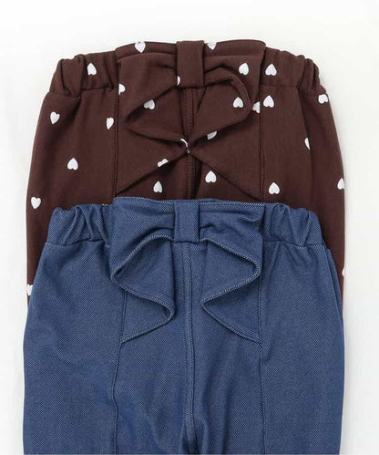 後背開口剪裁針織長褲 10分丈