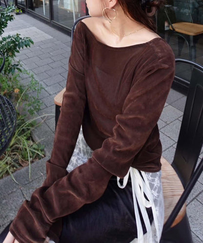 【@toitopoooo_____聯名】透視天鵝絨上衣