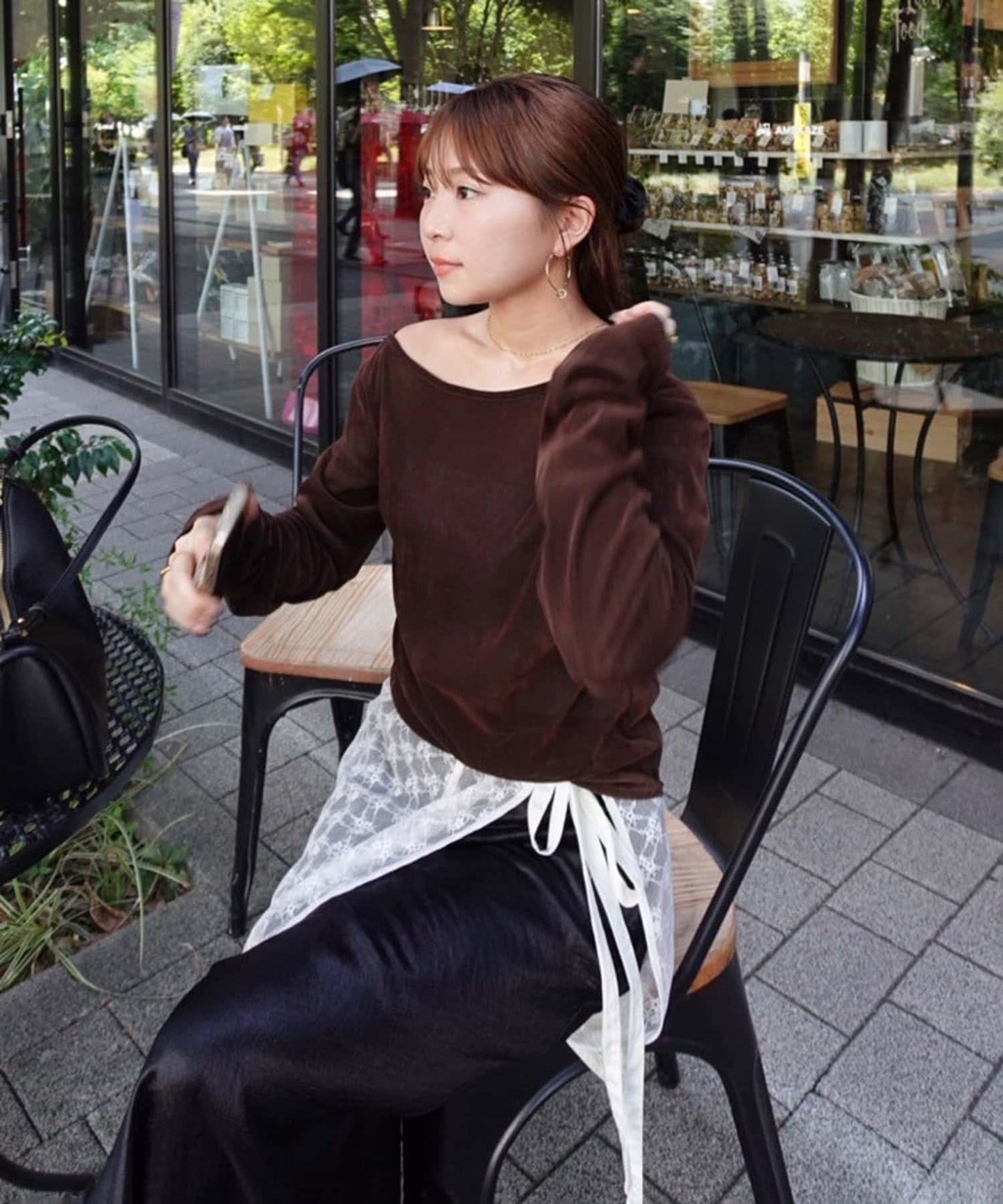 【@toitopoooo_____聯名】透視天鵝絨上衣