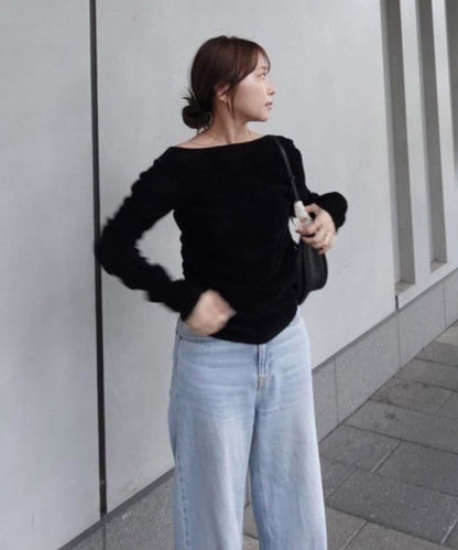 【@toitopoooo_____聯名】透視天鵝絨上衣