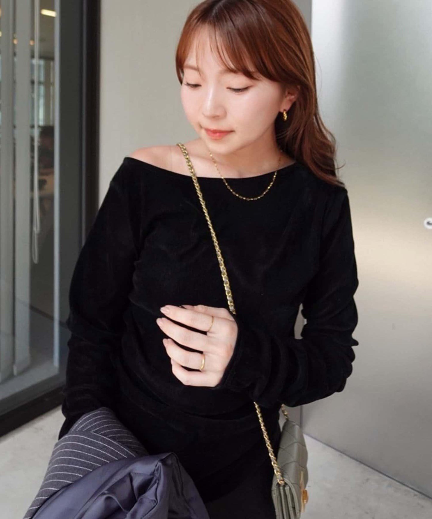 【@toitopoooo_____聯名】透視天鵝絨上衣