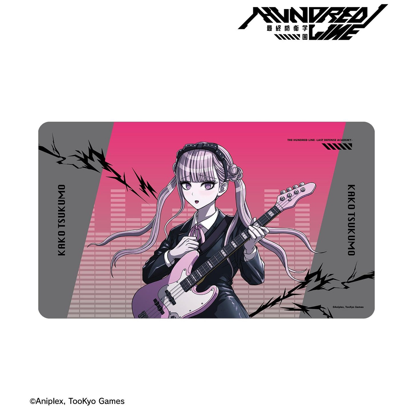 HUNDRED LINE -最終防衛學園- 描繪插畫 九十九過子 搖滾樂隊ver. 多功能桌墊