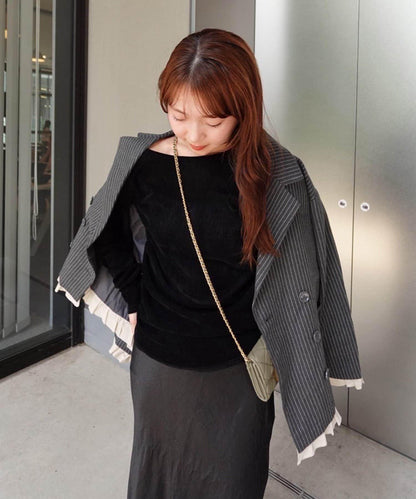 【@toitopoooo_____聯名】透視天鵝絨上衣