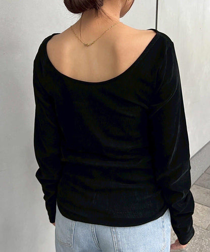 【@toitopoooo_____聯名】透視天鵝絨上衣