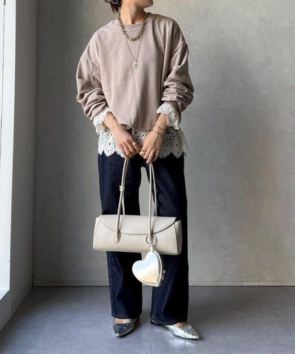 衛衣面料袖褶裝飾套頭衫