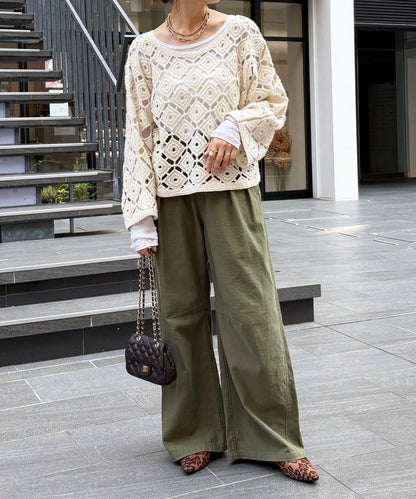 【DouDou】鉤針刺繡套頭衫