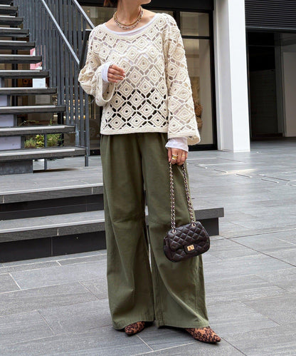 【DouDou】鉤針刺繡套頭衫