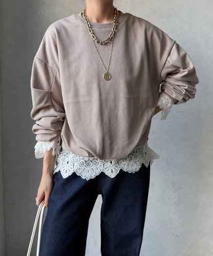 衛衣面料袖褶裝飾套頭衫