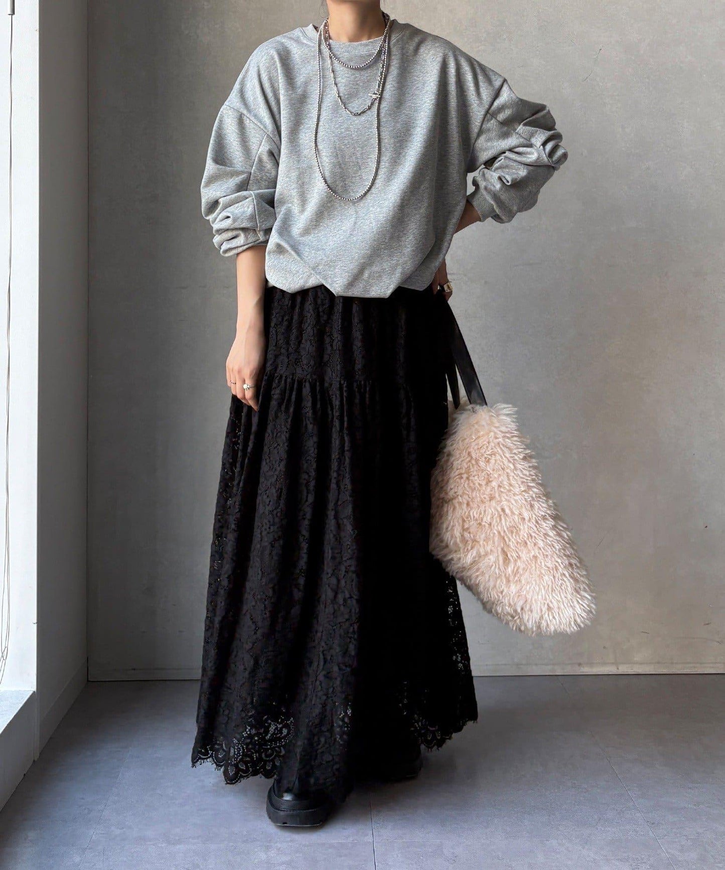 衛衣面料袖褶裝飾套頭衫