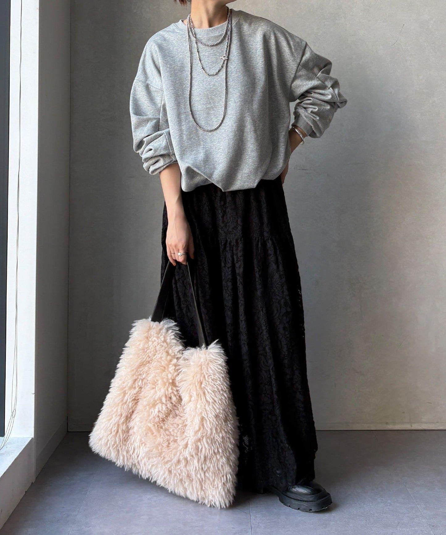 衛衣面料袖褶裝飾套頭衫