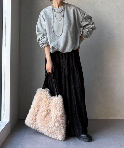 衛衣面料袖褶裝飾套頭衫