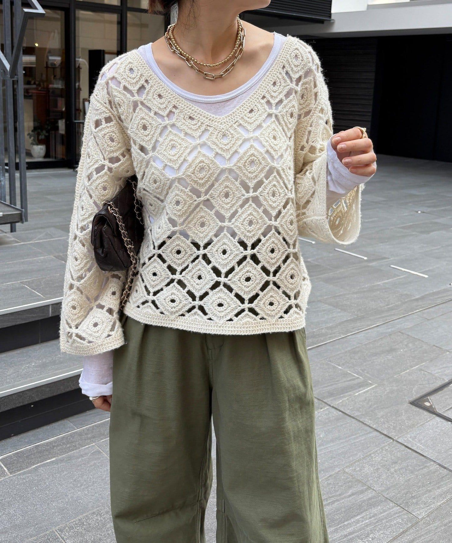 【DouDou】鉤針刺繡套頭衫