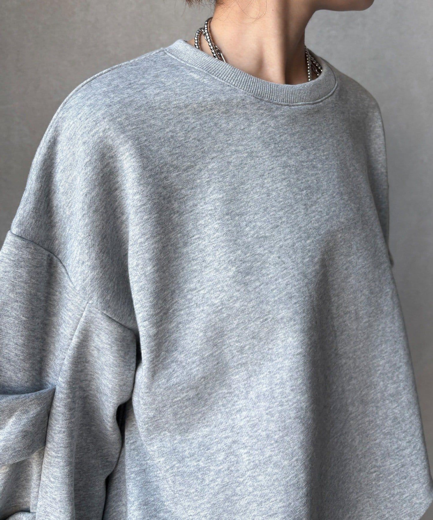 衛衣面料袖褶裝飾套頭衫