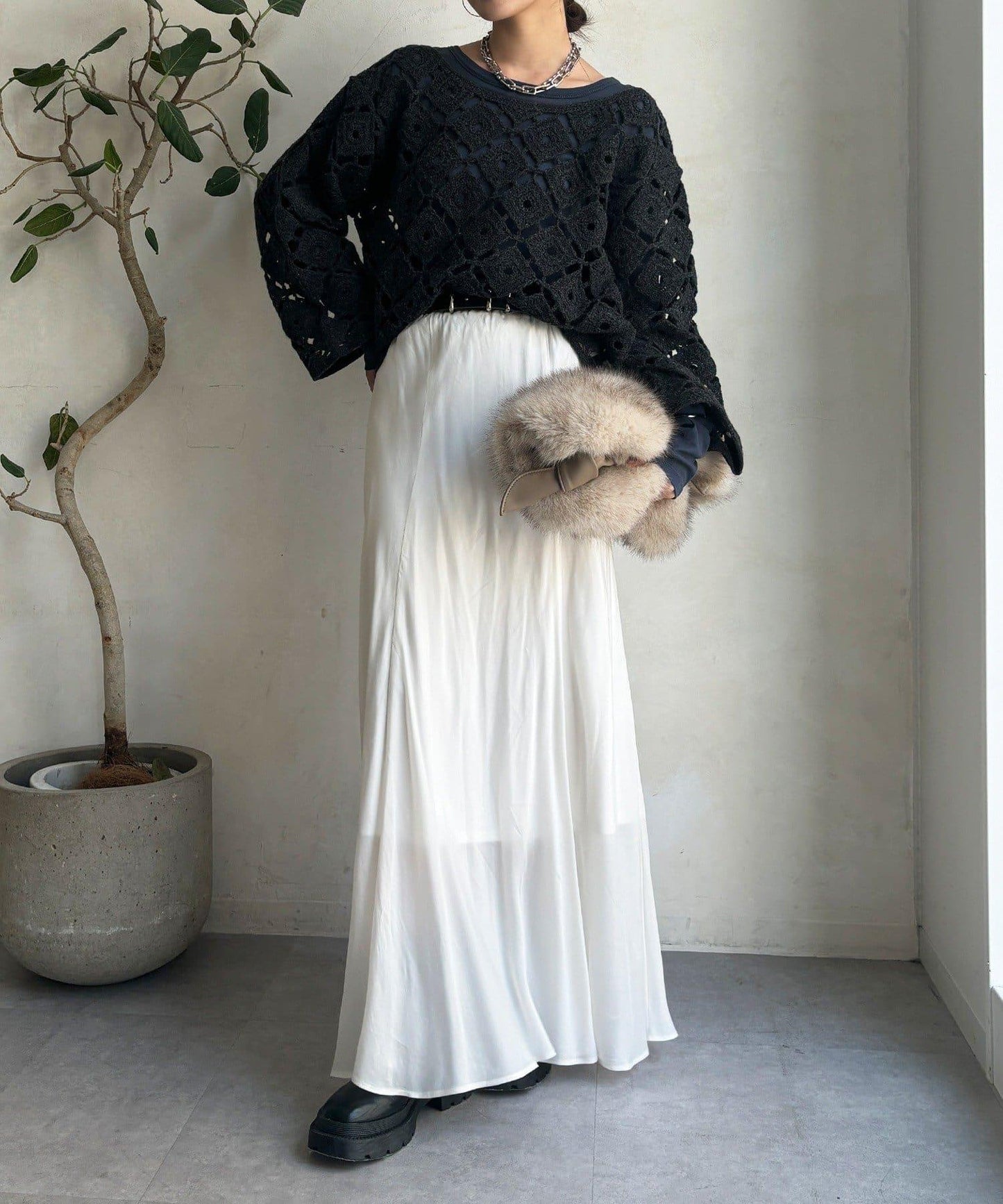 【DouDou】鉤針刺繡套頭衫