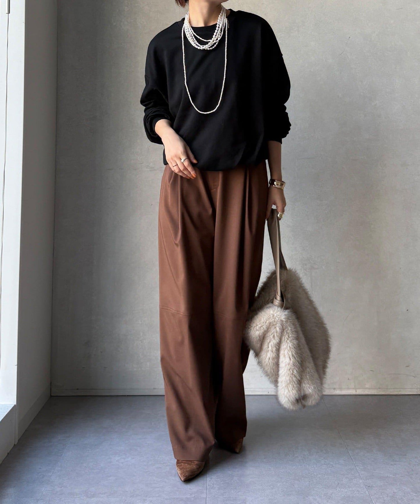 衛衣面料袖褶裝飾套頭衫