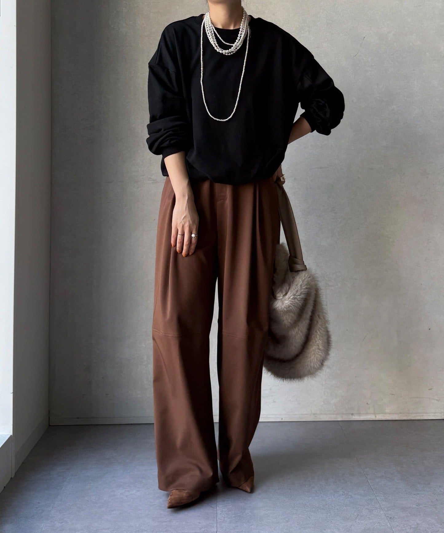 衛衣面料袖褶裝飾套頭衫