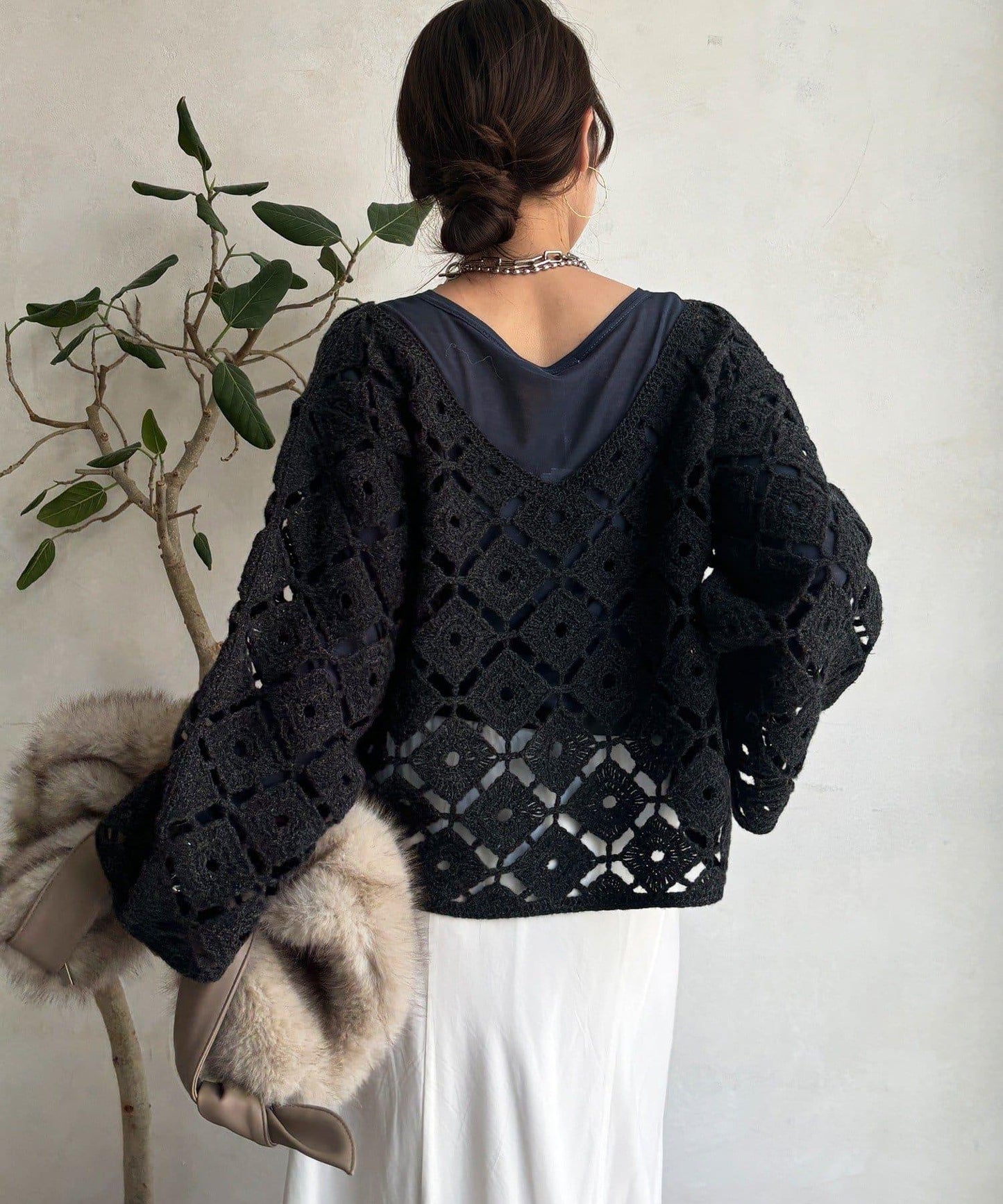 【DouDou】鉤針刺繡套頭衫