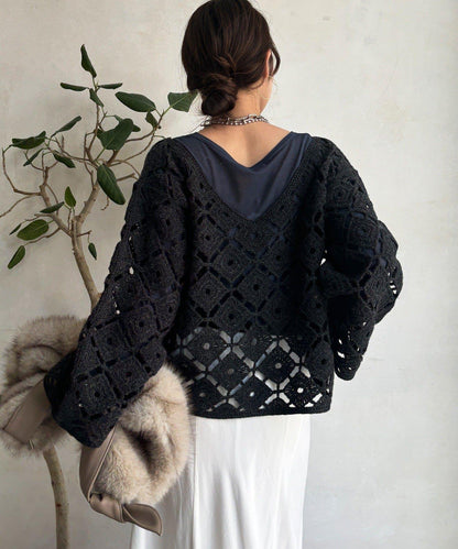 【DouDou】鉤針刺繡套頭衫