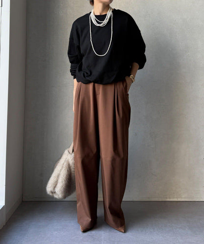 衛衣面料袖褶裝飾套頭衫