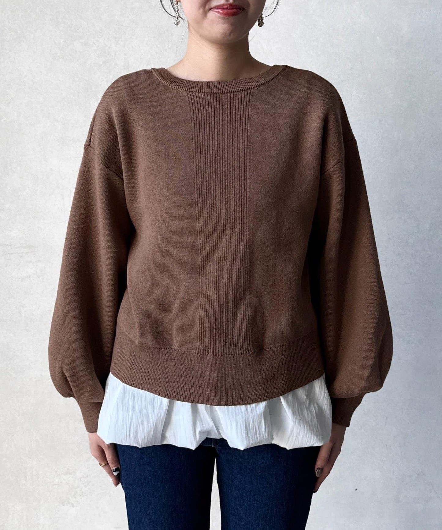 荷葉邊內搭套裝針織開衫