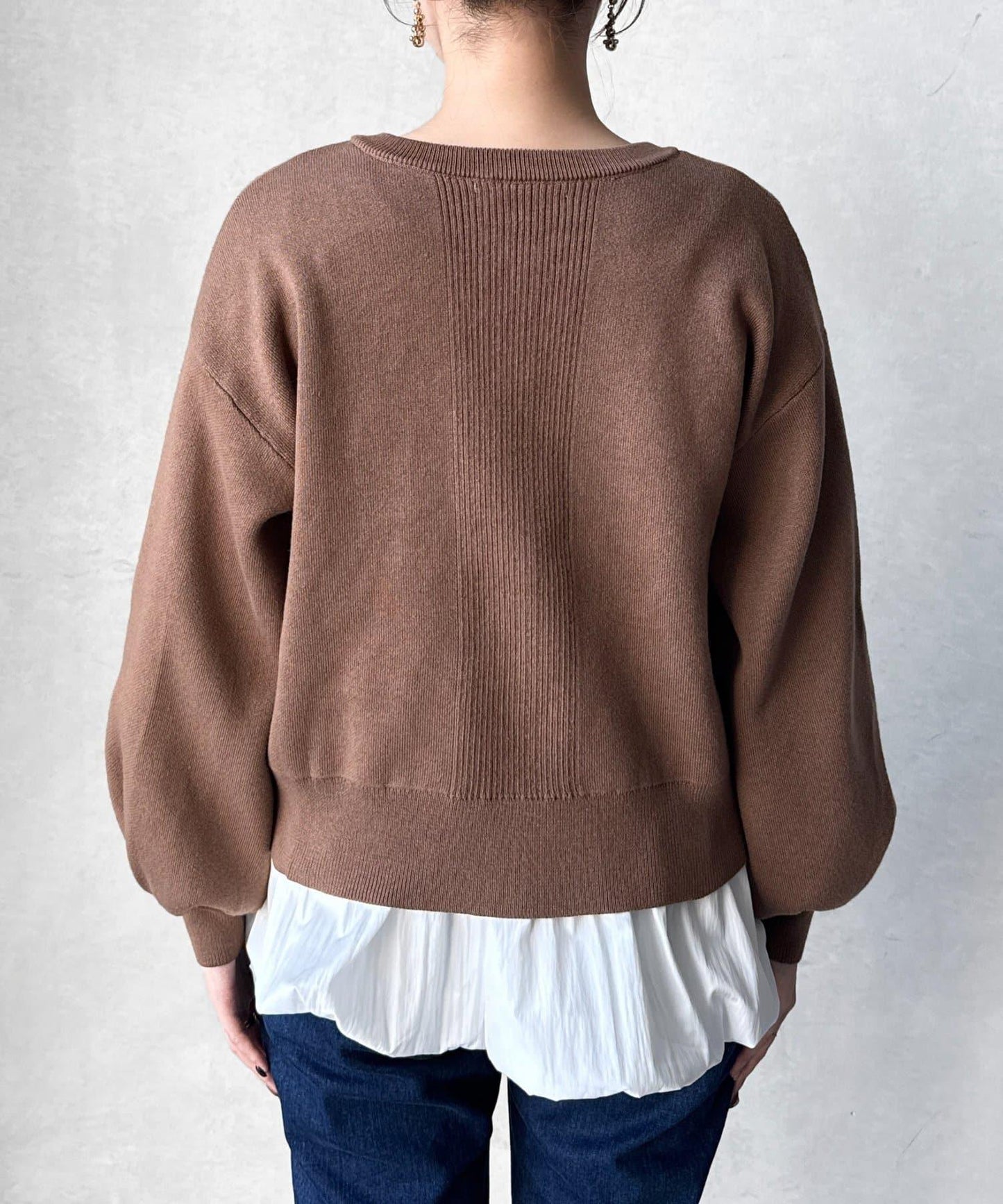 荷葉邊內搭套裝針織開衫