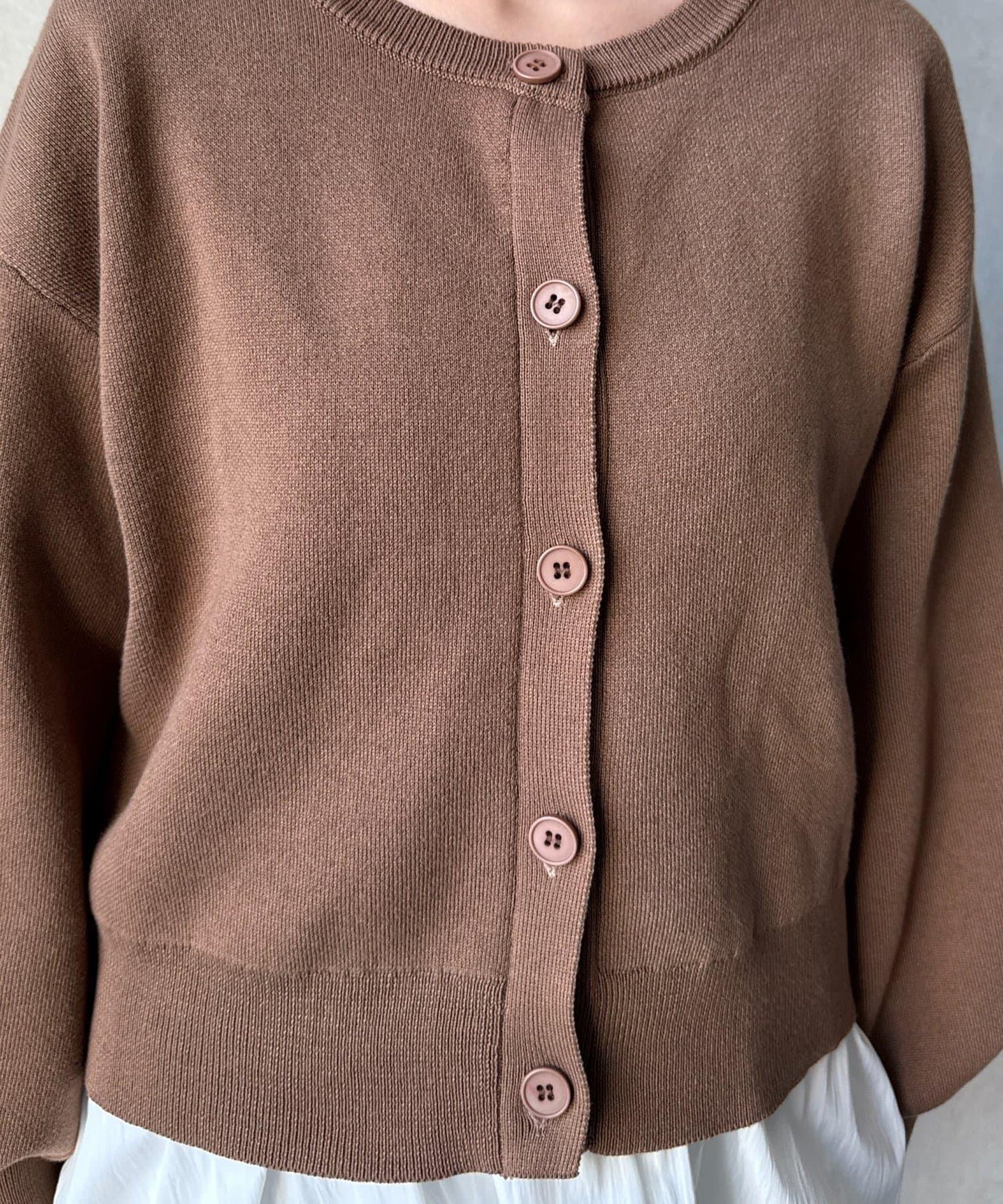 荷葉邊內搭套裝針織開衫