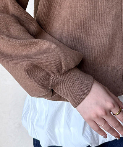 荷葉邊內搭套裝針織開衫