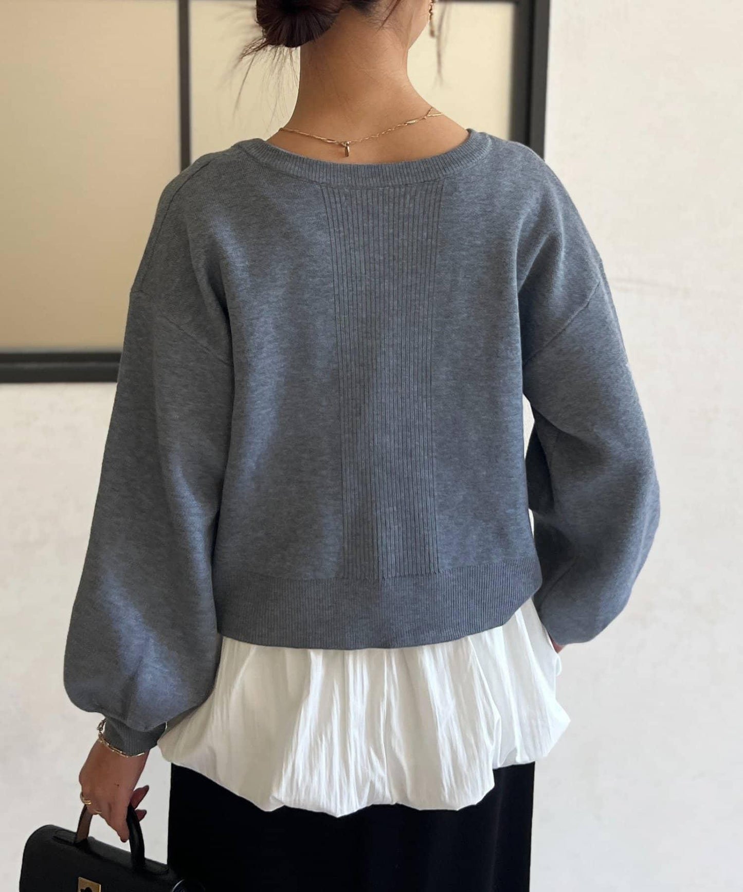 荷葉邊內搭套裝針織開衫