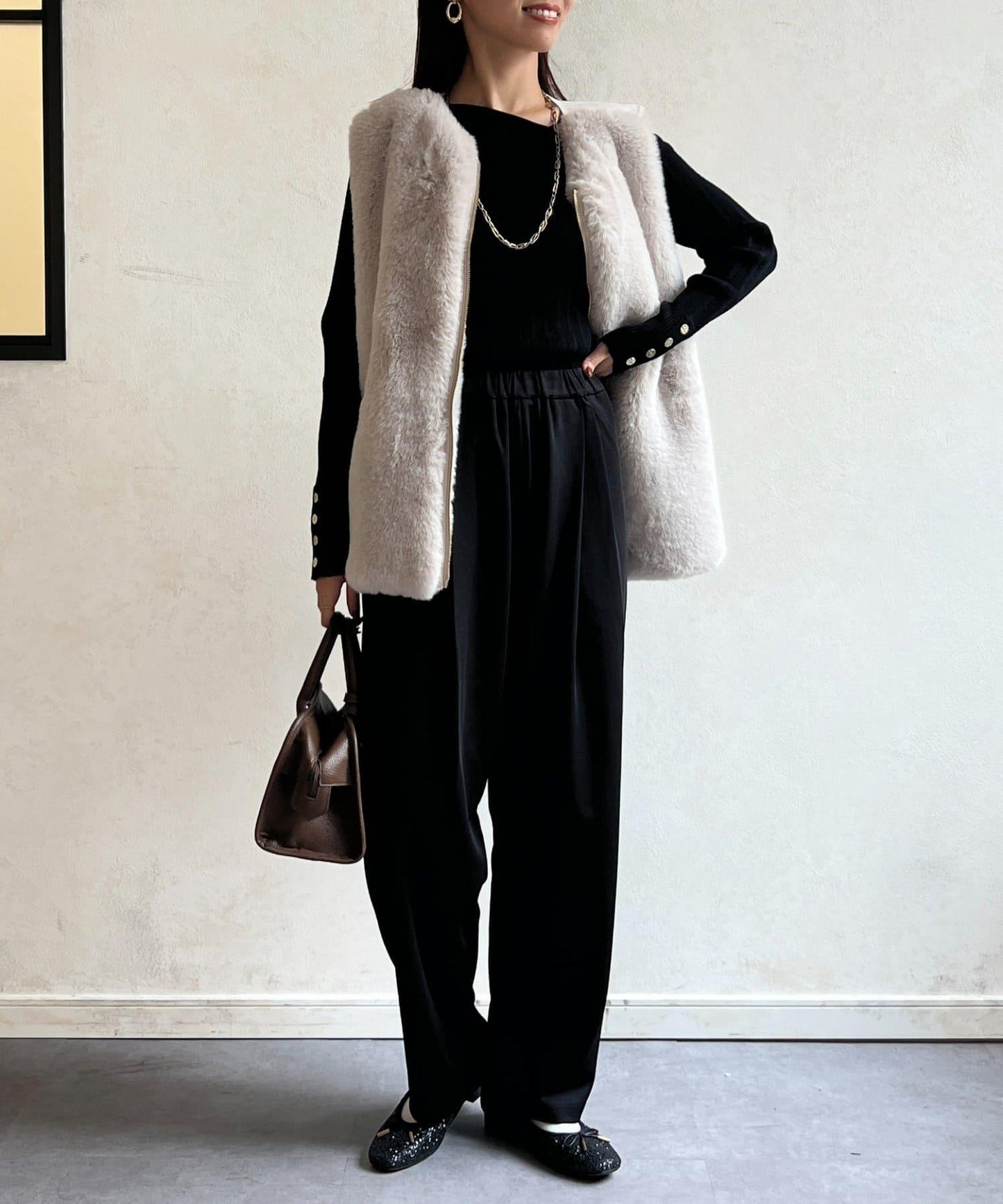 剪裁褶皺錐形褲