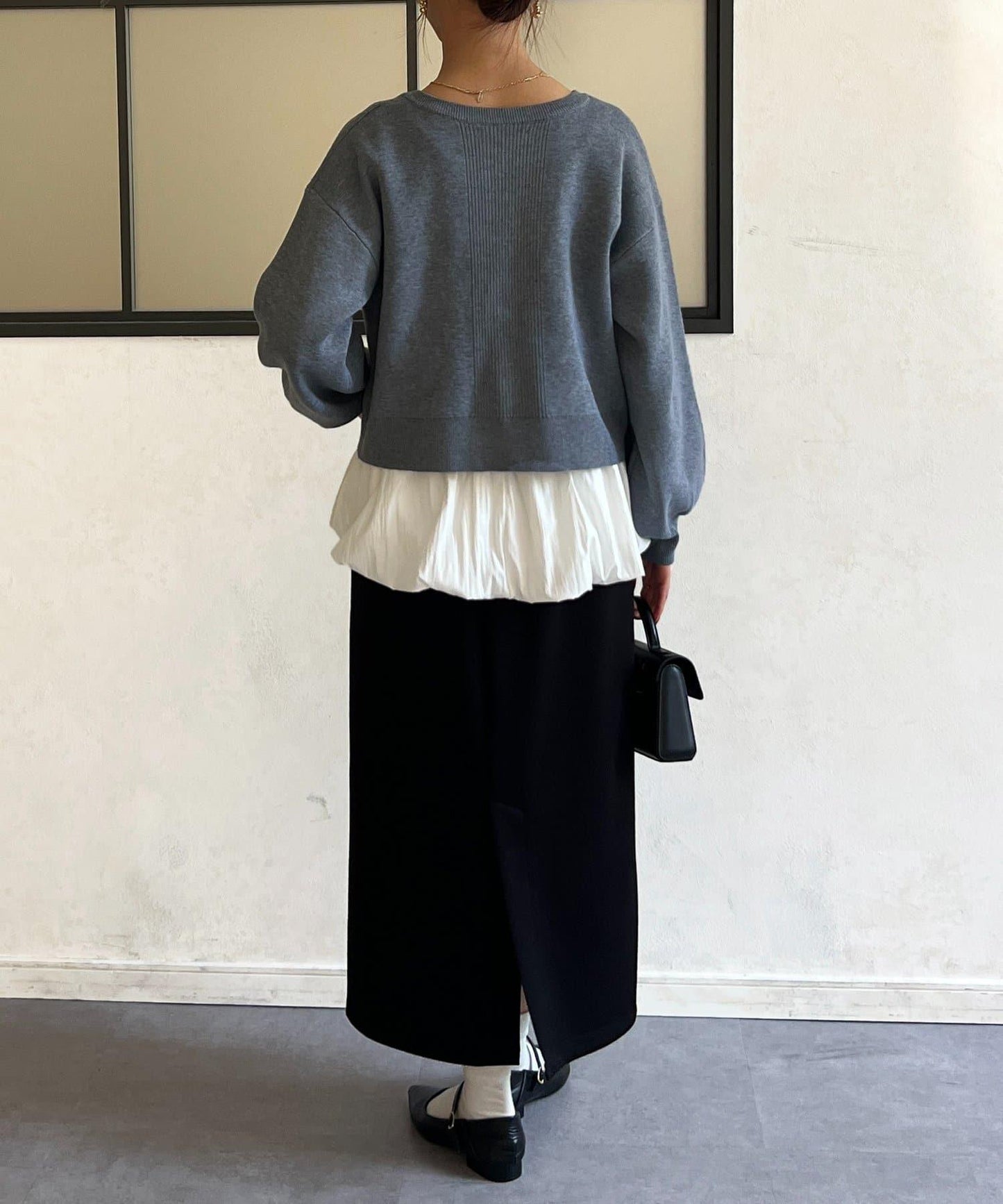 荷葉邊內搭套裝針織開衫