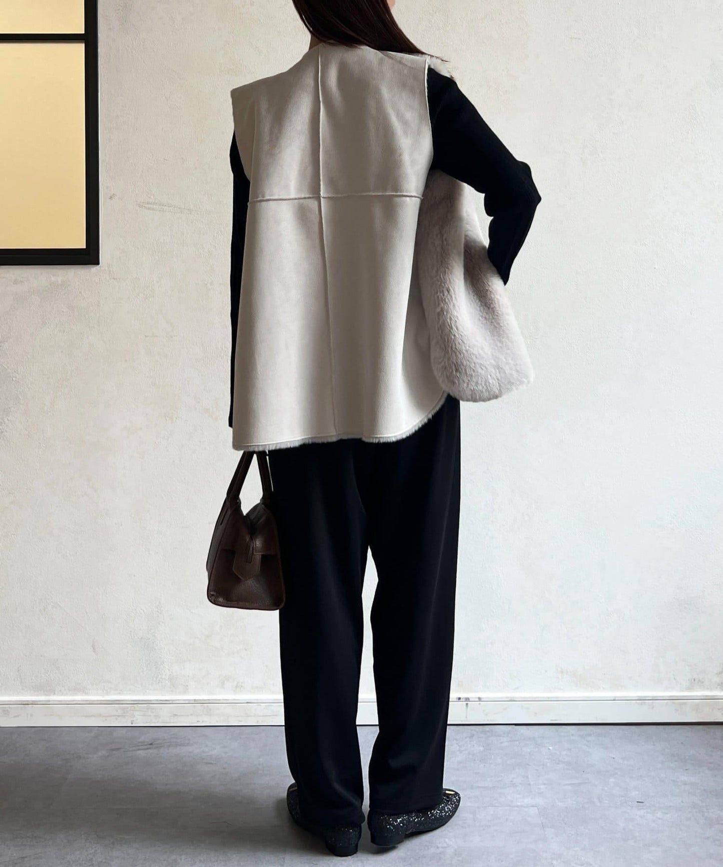 剪裁褶皺錐形褲