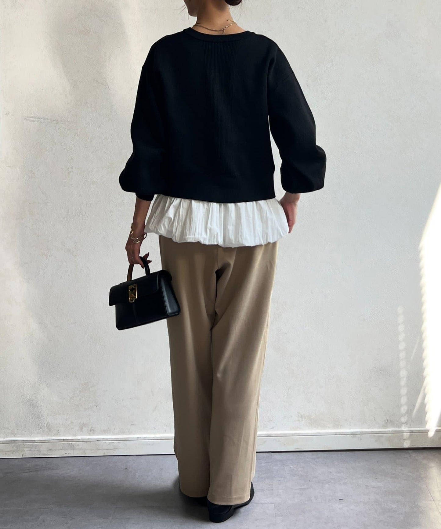 荷葉邊內搭套裝針織開衫