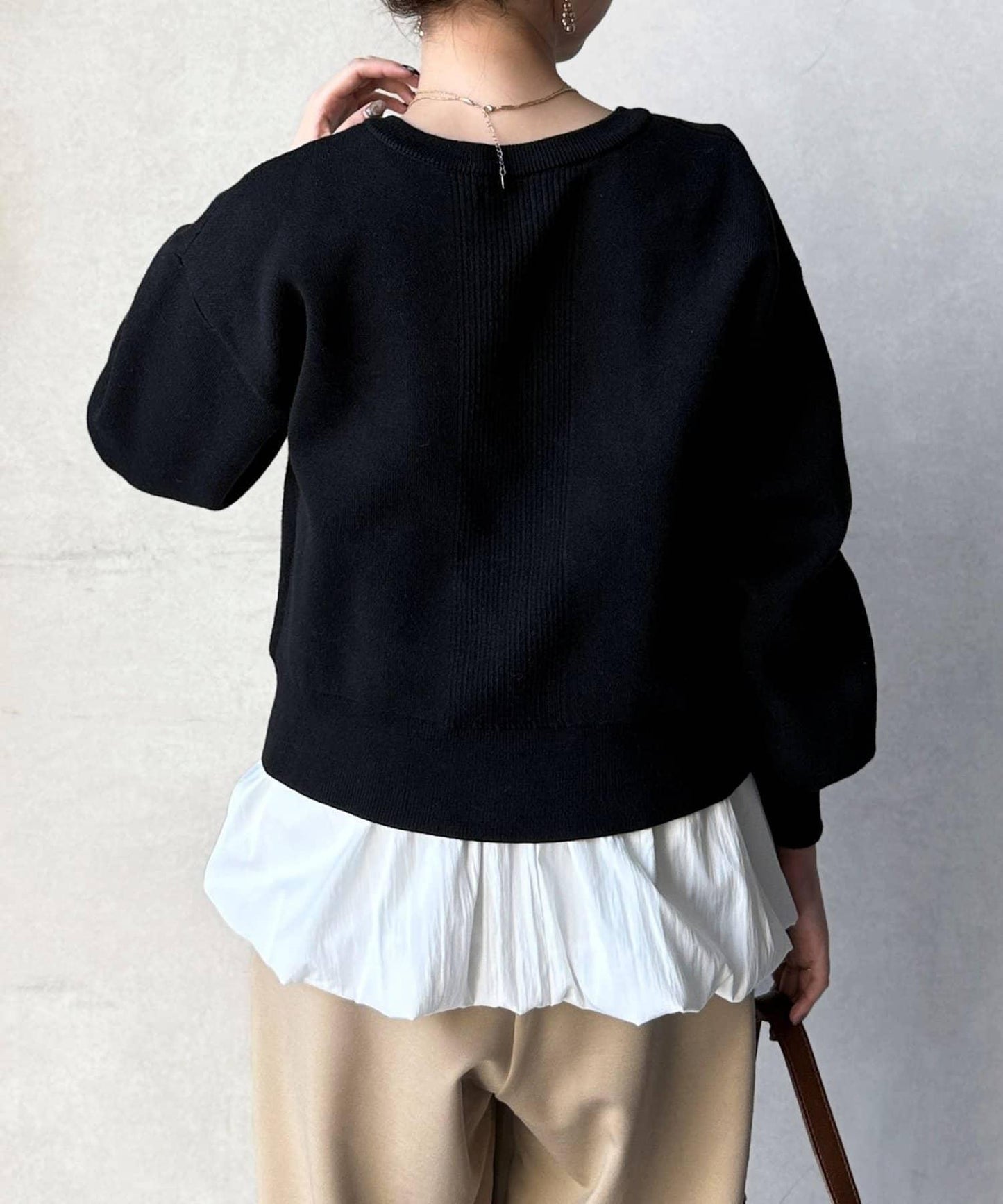 荷葉邊內搭套裝針織開衫