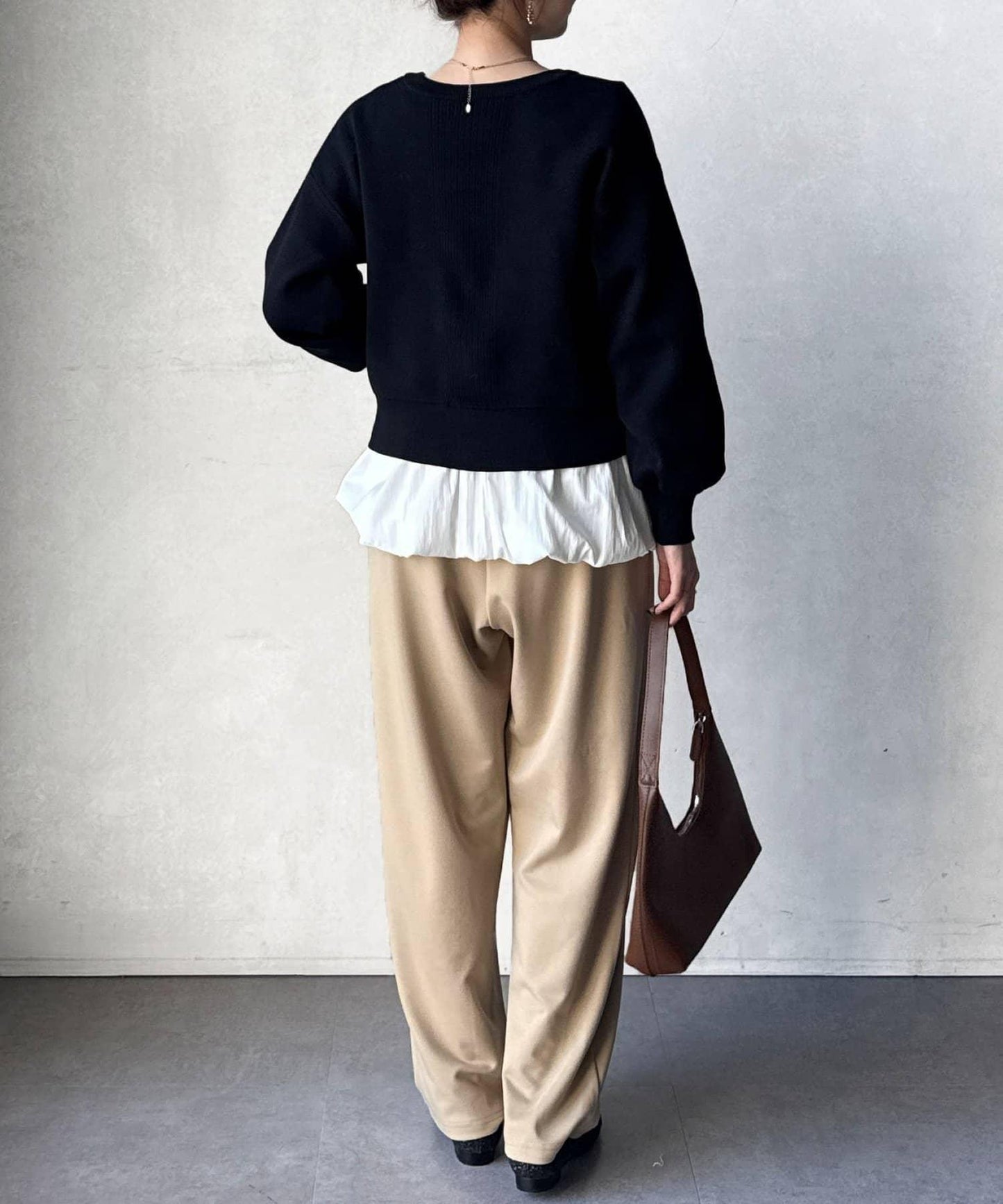 荷葉邊內搭套裝針織開衫