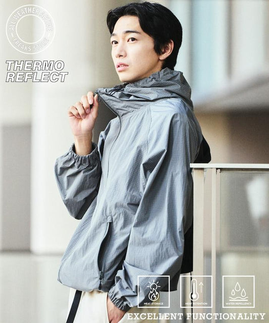 全氣候運動服 鈦加工尼龍連帽夾克