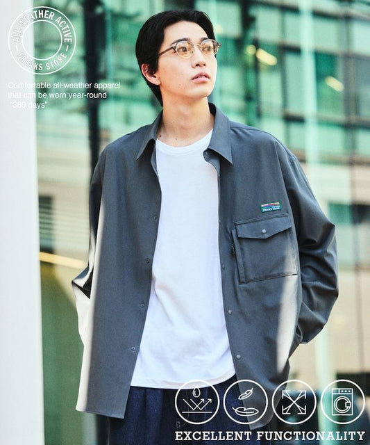 ALL WEATHER ACTIVE WEAR/全氣候運動休閒寬鬆口袋襯衫