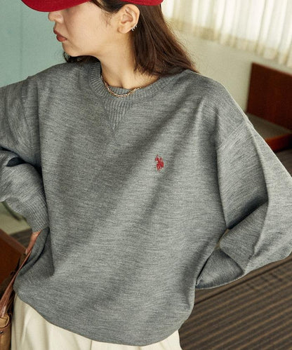 單點刺繡衛衣風針織衫