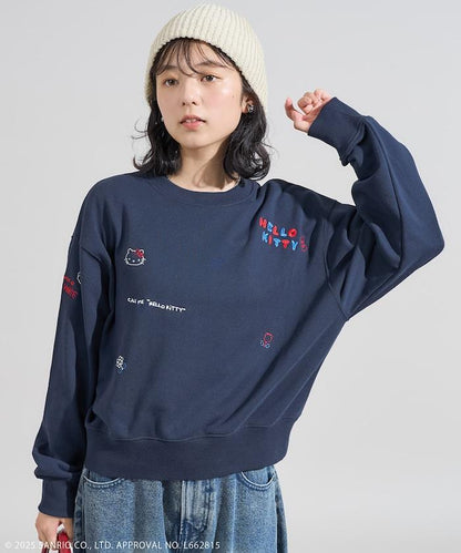'HELLO KITTY' MESSAGE 刺繡衛衣