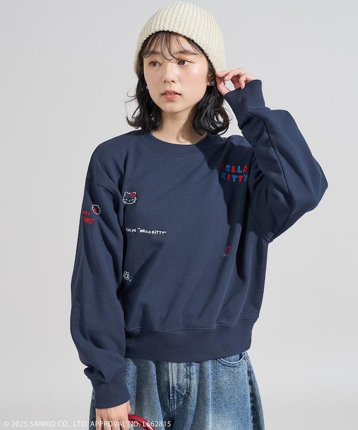 'HELLO KITTY' MESSAGE 刺繡衛衣