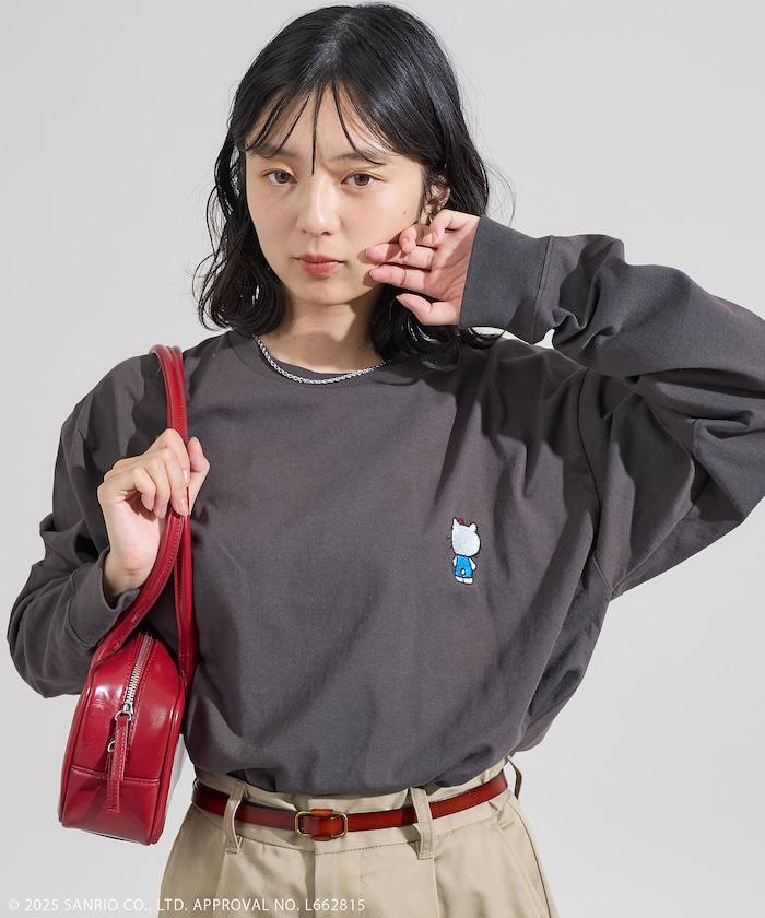 HELLO KITTY 報紙印花長袖T恤