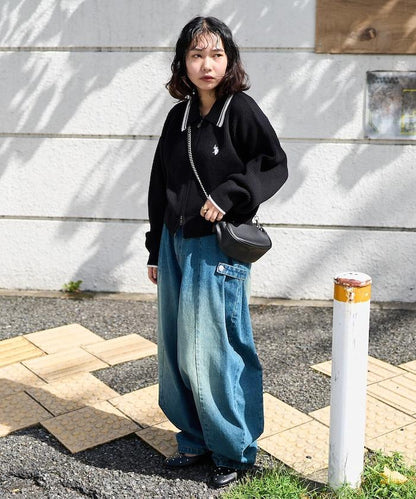 帶領口線條司機針織衫