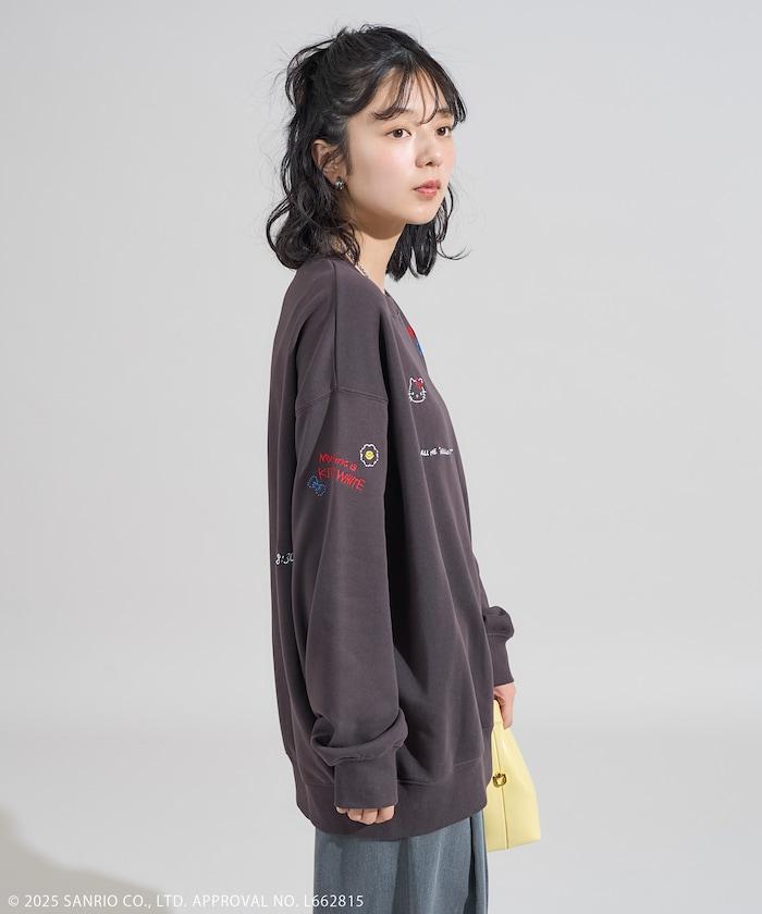 'HELLO KITTY' MESSAGE 刺繡衛衣