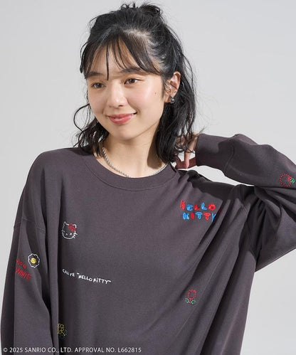 'HELLO KITTY' MESSAGE 刺繡衛衣