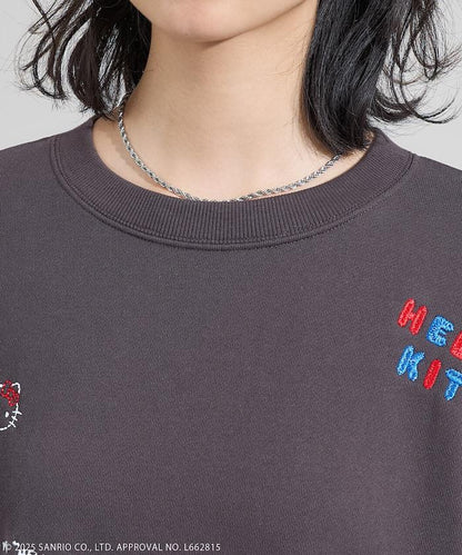 'HELLO KITTY' MESSAGE 刺繡衛衣