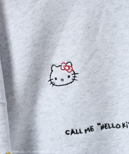 'HELLO KITTY' MESSAGE 刺繡衛衣