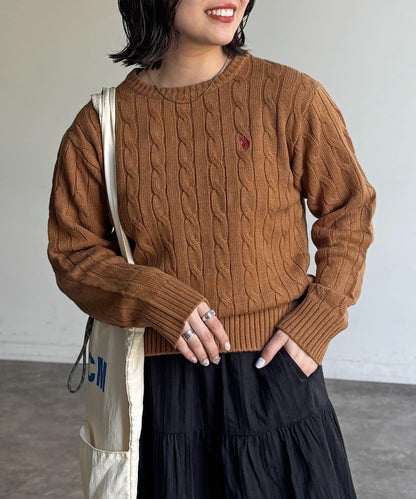 【U.S. POLO ASSN.】麻花針織衫