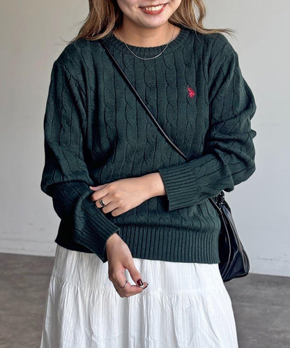 【U.S. POLO ASSN.】麻花針織衫